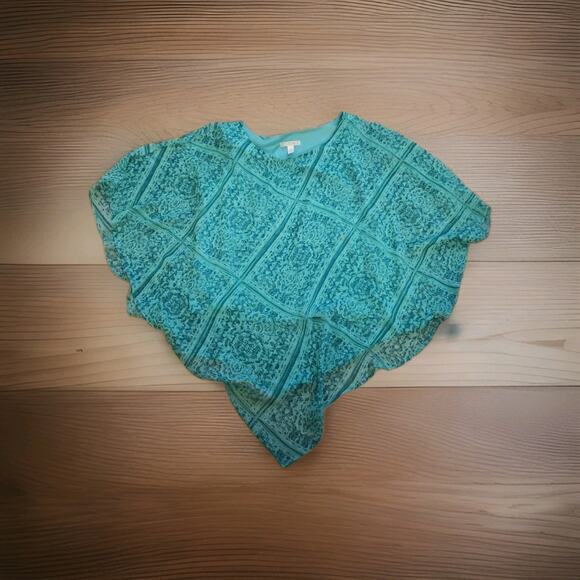 Dana Buchman Asymmetrical Poncho scoop-neck blouse Woman’s XXL - Picture 1 of 4